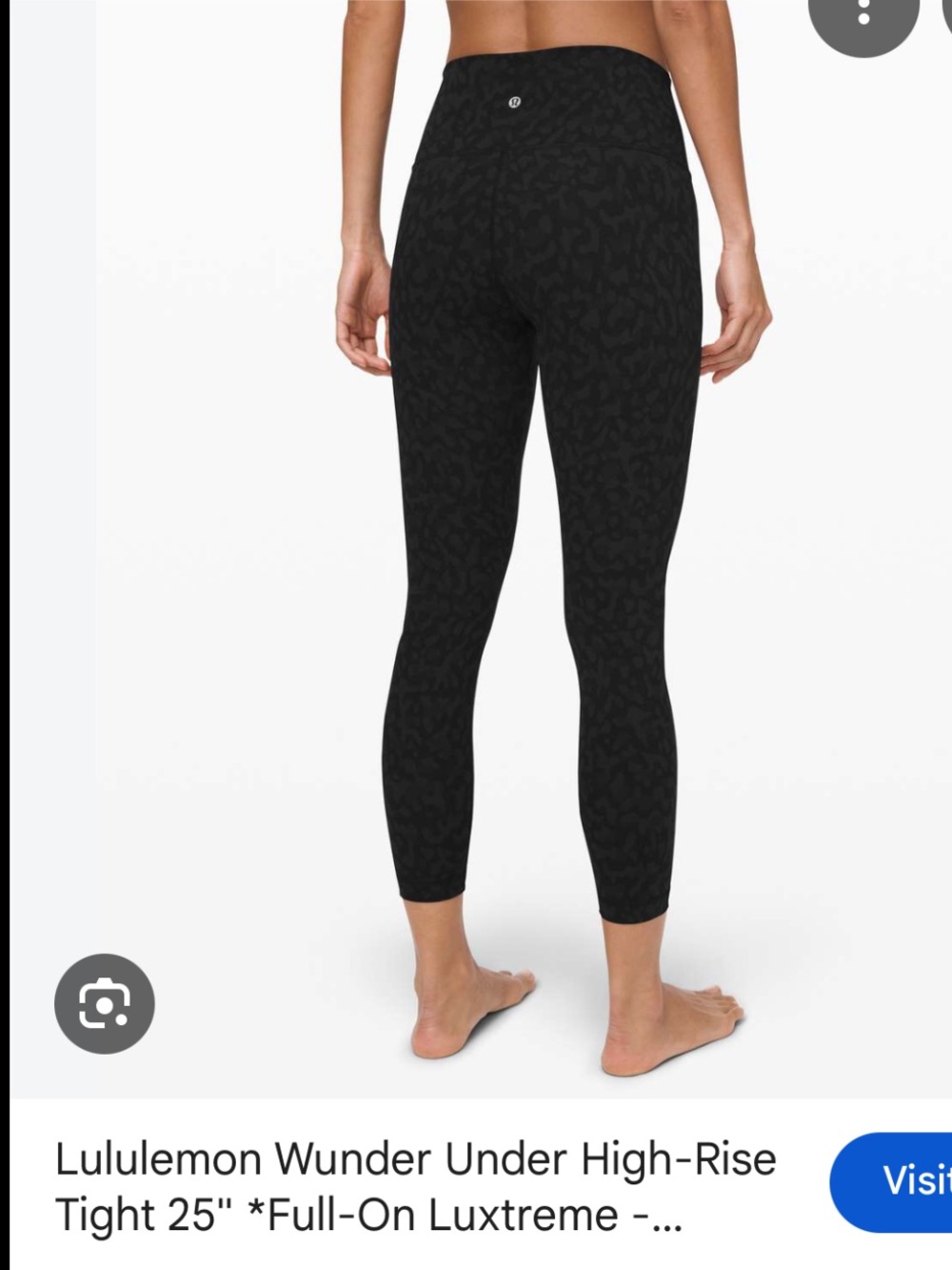 lululemon athletica Black Leopard-Print High-Rise Jeggings - Picture 2 of 6